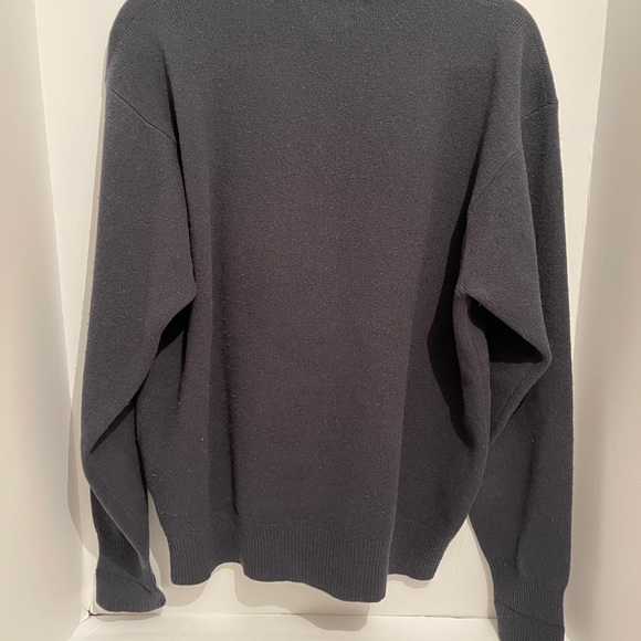 Vntg.Polo Ralph Lauren Blue Label Lambs Wool Collar  Sweater Large Hunter Green - Picture 4 of 6